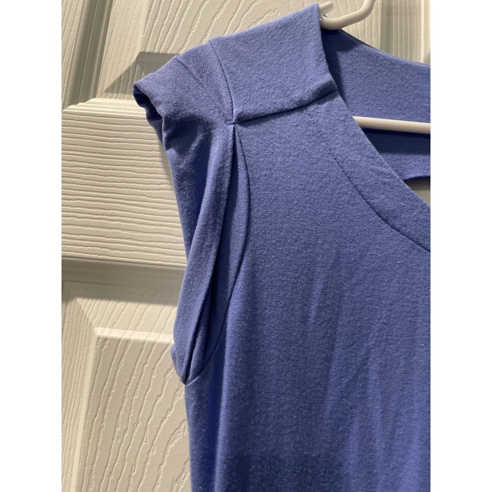 Athleta Periwinkle Blue Cap‎ Sleeve Cowl Neck Open Back Dress Women's XS - Picture 6 of 6